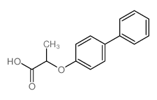 Propanoic acid,2-([1,1'-biphenyl]-4-yloxy)- Structure