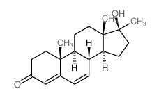 Androsta-4,6-dien-3-one, 17.beta.-hydroxy-17-methyl- Structure