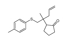2-[2-methyl-1-(4-methylphenyl)sulfanylpent-4-en-2-yl]cyclopentan-1-one Structure