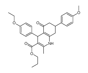 propyl 4-(4-ethoxyphenyl)-7-(4-methoxyphenyl)-2-methyl-5-oxo-4,6,7,8-t etrahydro-1H-quinoline-3-carboxylate结构式