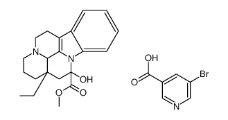methyl (3α,14β,16α)-14,15-dihydro-14-hydroxyeburnamenine-14-carboxylate, mono(5-bromonicotinate) Structure