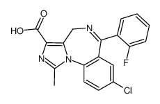 8-chloro-6-(2-fluorophenyl)-1-methyl-4H-imidazo[1,5-a][1,4]benzodiazepine-3-carboxylic acid Structure