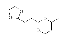 4-methyl-2-[2-(2-methyl-1,3-dioxolan-2-yl)ethyl]-1,3-dioxane结构式