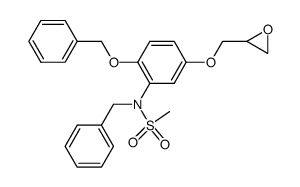 N-benzyl-N-(2-benzyloxy-5-oxiranylmethoxy-phenyl)-methanesulfonamide结构式