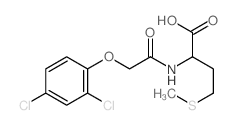2-[[2-(2,4-dichlorophenoxy)acetyl]amino]-4-methylsulfanyl-butanoic acid结构式