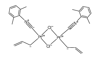 [Pt(σ-allyl)(2,6-dimethylphenylisocyanide)Cl]2结构式
