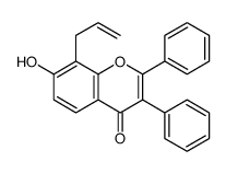 7-hydroxy-2,3-diphenyl-8-prop-2-enylchromen-4-one Structure