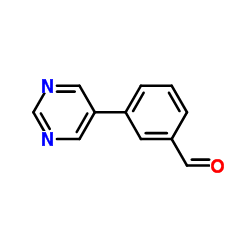 3-(Pyrimidin-5-yl)benzaldehyde Structure
