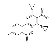4,6-diaziridin-1-yl-2-(4-methyl-2-nitro-phenyl)-5-nitro-pyrimidine结构式