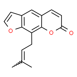 9-(3-Methyl-2-butenyl)-7H-furo[3,2-g][1]benzopyran-7-one Structure