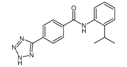 N-(2-propan-2-ylphenyl)-4-(2H-tetrazol-5-yl)benzamide结构式