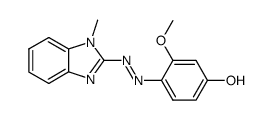 2-(4-Hydroxy-2-methoxyphenylazo)-1-methyl benzimidazole结构式