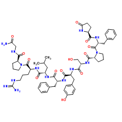 2-D-苯丙氨酸-3-D-脯氨酸-6-D-苯丙氨酸-促黄体激素释放因子结构式