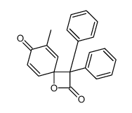 6-methyl-3,3-diphenyl-1-oxaspiro[3.5]nona-5,8-diene-2,7-dione结构式