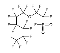2-[(1,1,2,2,3,3,4,4,5,5,6,6-Dodecafluoro-6-iodohexyl)oxy]-1,1,2,2-tetrafluoroethanesulphonyl fluoride结构式