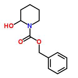 Benzyl 2-hydroxy-1-piperidinecarboxylate结构式