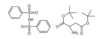 N-(benzenesulfonyl)benzenesulfonamide,ditert-butyl (2S)-2-aminobutanedioate Structure