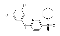 N-(3,5-dichlorophenyl)-5-piperidin-1-ylsulfonylpyridin-2-amine Structure