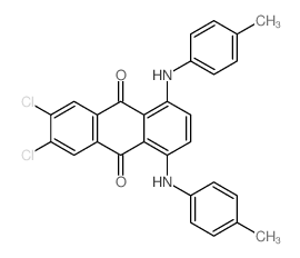 9,10-Anthracenedione,6,7-dichloro-1,4-bis[(4-methylphenyl)amino]- Structure