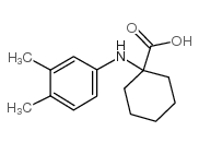 1-(3,4-二甲基苯氨基)环己烷羧酸结构式