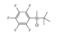 chloro(1,1-dimethylethyl)methyl(pentafluorophenyl)silane结构式