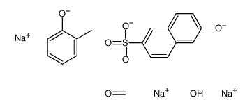 6-羟基-2-萘磺酸单钠盐与亚硫酸二钠、甲醛和甲基苯酚的聚合物结构式