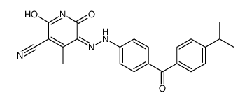 (5Z)-4-methyl-2,6-dioxo-5-[[4-(4-propan-2-ylbenzoyl)phenyl]hydrazinylidene]pyridine-3-carbonitrile Structure