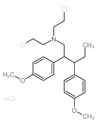N,N-bis(2-chloroethyl)-2,3-bis(4-methoxyphenyl)pentan-1-amine结构式