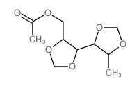 [5-(5-methyl-1,3-dioxolan-4-yl)-1,3-dioxolan-4-yl]methyl acetate结构式
