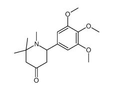 1,2,2-trimethyl-6-(3,4,5-trimethoxyphenyl)piperidin-4-one Structure