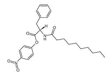 4-nitrophenyl decanoyl-L-phenylalaninate结构式