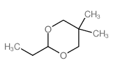 2-乙基-5,5-二甲基-1,3-二氧杂环乙烷结构式