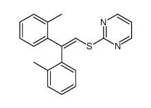 2-[2,2-bis(2-methylphenyl)ethenylsulfanyl]pyrimidine结构式