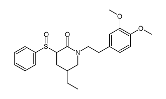 1-(3,4-dimethoxyphenethyl)-5-ethyl-3-(phenylsulfinyl)piperidin-2-one Structure