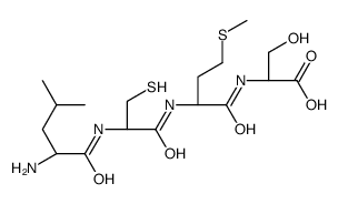(2S)-2-[[(2S)-2-[[(2R)-2-[[(2S)-2-amino-4-methylpentanoyl]amino]-3-sulfanylpropanoyl]amino]-4-methylsulfanylbutanoyl]amino]-3-hydroxypropanoic acid Structure