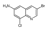 3-bromo-8-chloroquinolin-6-amine Structure