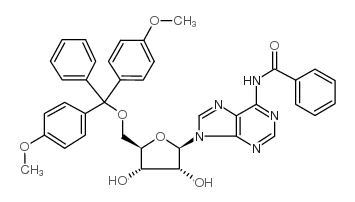5’-O-(4,4’-二甲氧基三苯甲基)-N6-苯甲酰基腺苷结构式