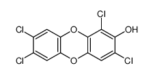 2-hydroxy-1,3,7,8-tetrachlorodibenzo-4-dioxin Structure