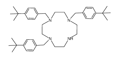 4,7,10-tris(4-tert-butylbenzyl)-1,4,7,10-tetraazacyclododecane Structure