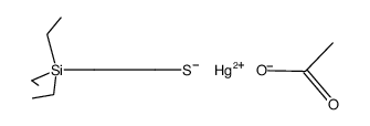 mercury(II) 3-(triethylsilyl)propane-1-thiolate acetate Structure