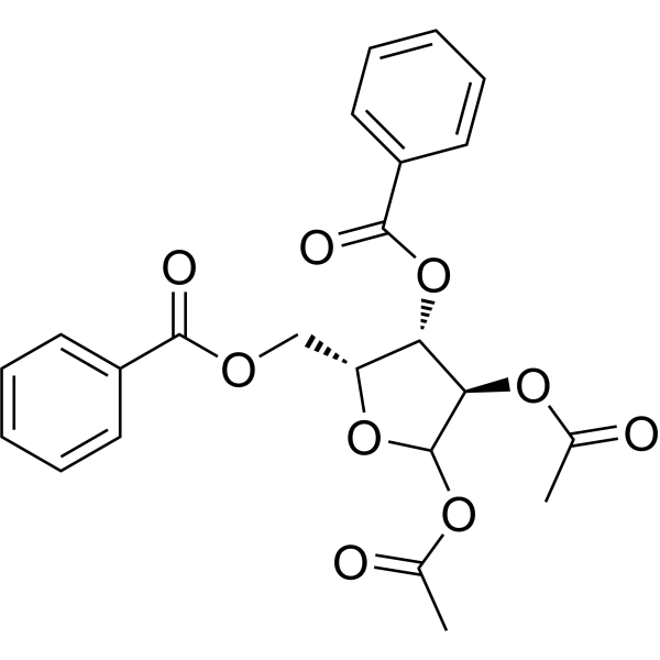 1,2-Di-O-acetyl-3,5-di-O-benzoyl-D-xylofuranose结构式