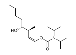 (1Z,3R,4S)-4-hydroxy-3-methyl-1-octenyl N,N-diisopropylcarbamate Structure