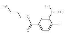 N-丁基-3-硼-4-氟苯甲酰胺结构式