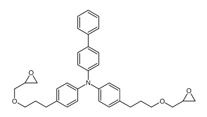 4-[3-(oxiran-2-ylmethoxy)propyl]-N-[4-[3-(oxiran-2-ylmethoxy)propyl]phenyl]-N-(4-phenylphenyl)aniline Structure