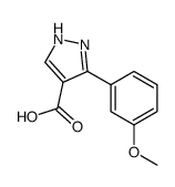 3-(3-甲氧基苯基)-1H-吡唑-4-羧酸结构式