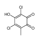 3,5-dichloro-4-hydroxy-6-methylcyclohexa-3,5-diene-1,2-dione结构式