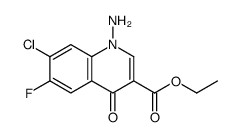 ethyl 1-amino-7-chloro-6-fluoro-1,4-dihydro-4-oxoquinoline-3-carboxylate Structure