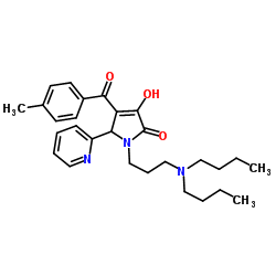 1-[3-(Dibutylamino)propyl]-3-hydroxy-4-(4-methylbenzoyl)-5-(2-pyridinyl)-1,5-dihydro-2H-pyrrol-2-one结构式