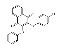 2-(4-chlorophenyl)sulfanyl-3-phenylsulfanylnaphthalene-1,4-dione结构式