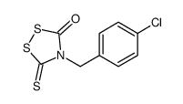 4-[(4-chlorophenyl)methyl]-5-sulfanylidene-1,2,4-dithiazolidin-3-one结构式